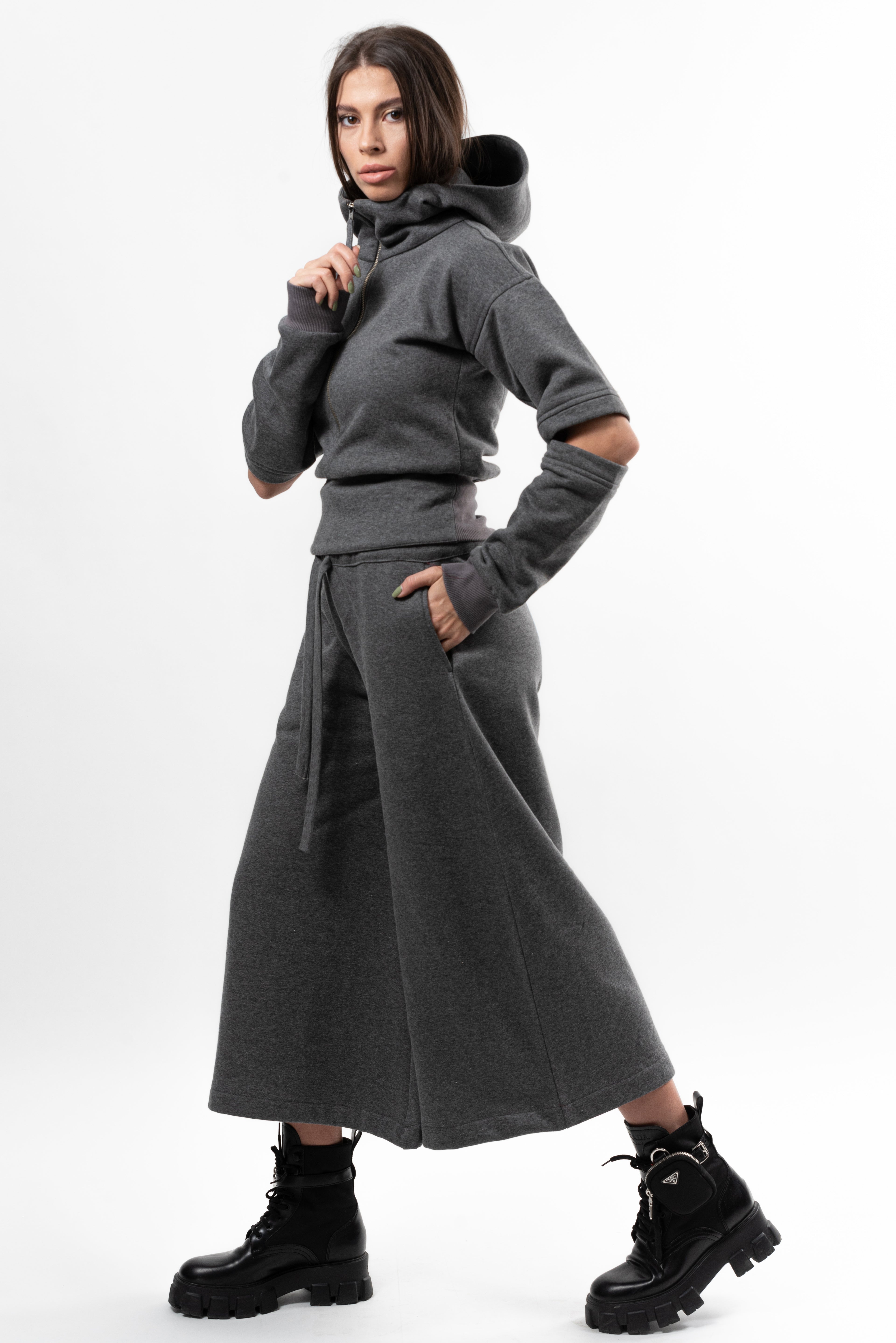 Hanorac Serenity Key-bumbac gri