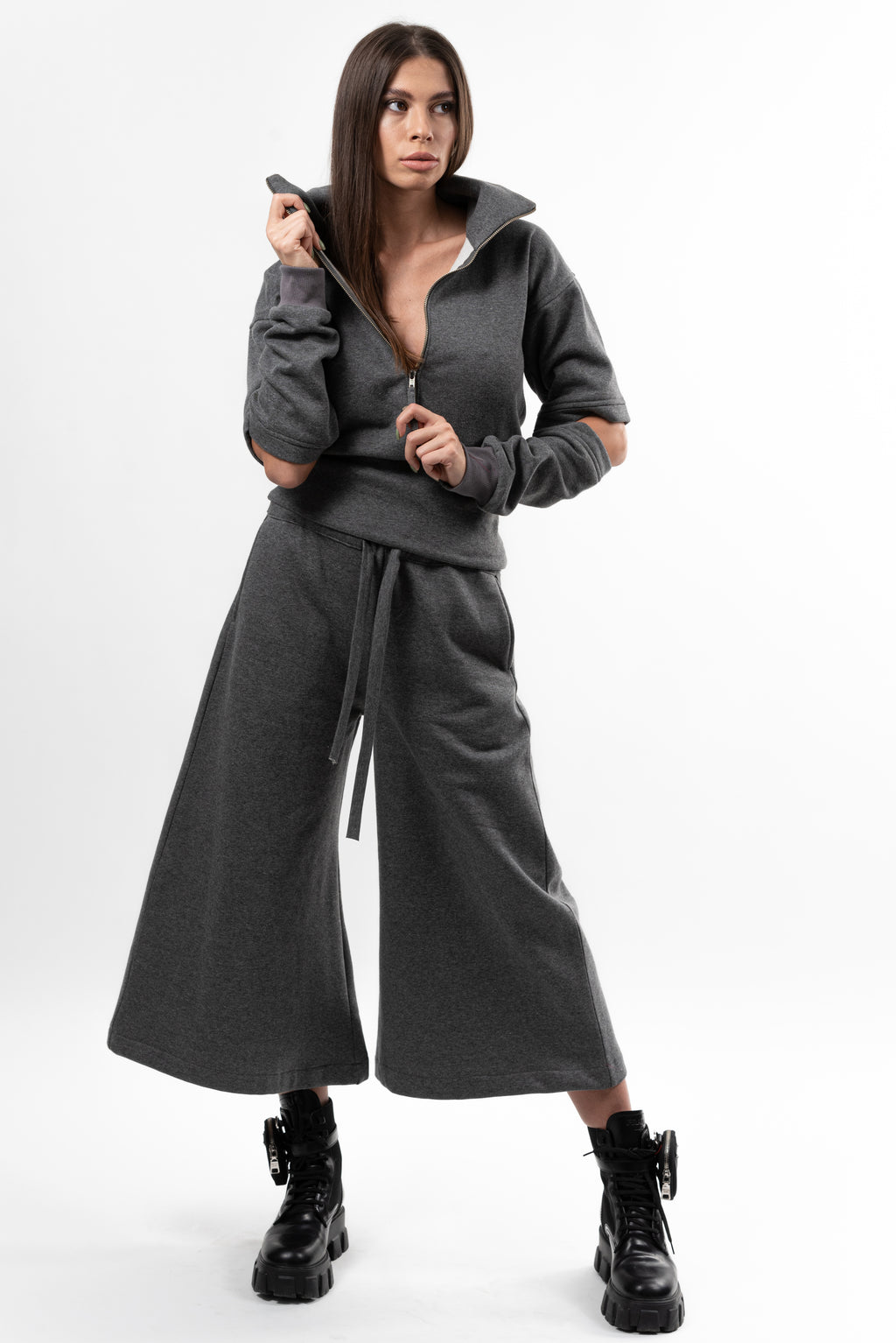 Hanorac Serenity Key-bumbac gri