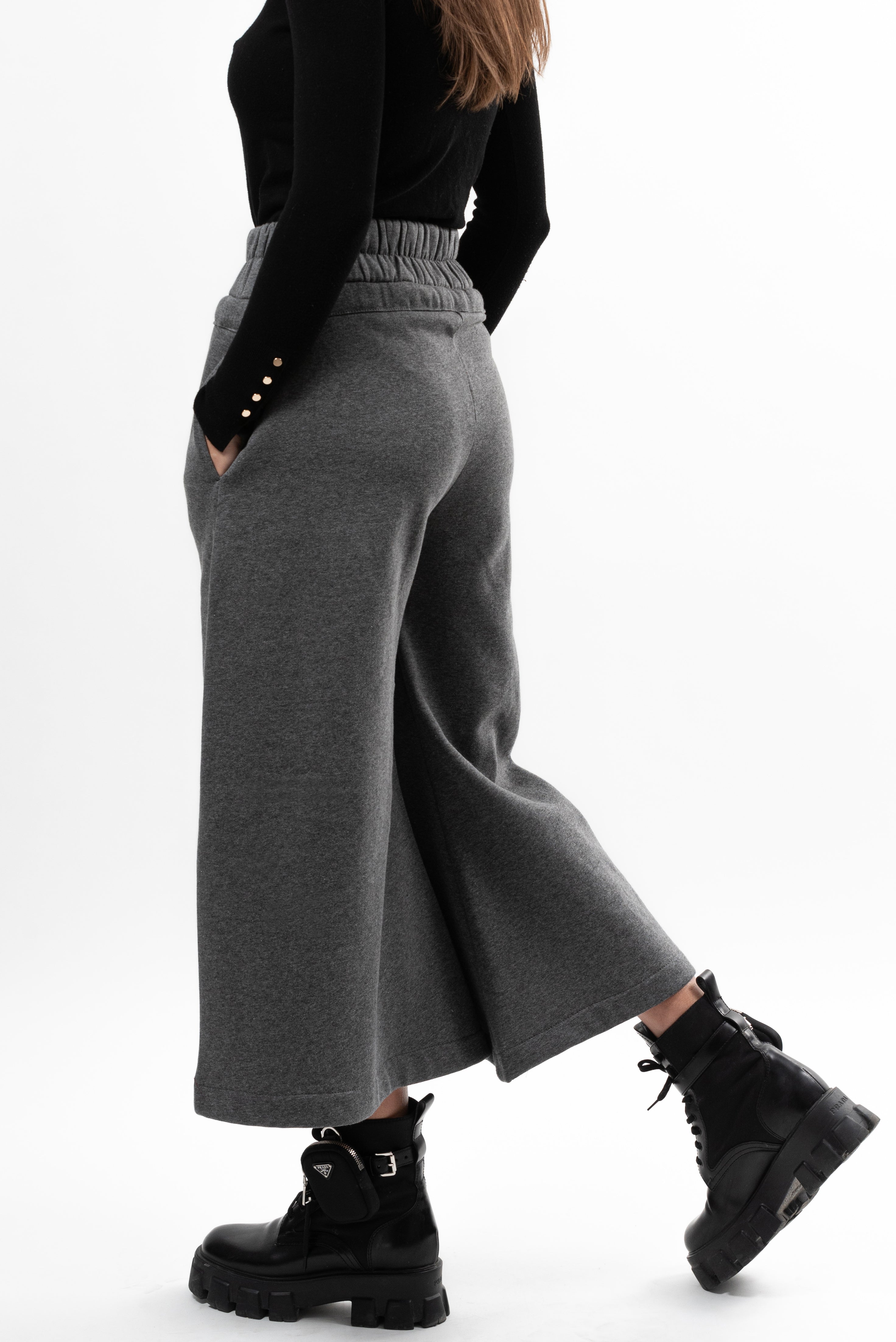 Pantalon Culotte Serenity Key – bumbac gri