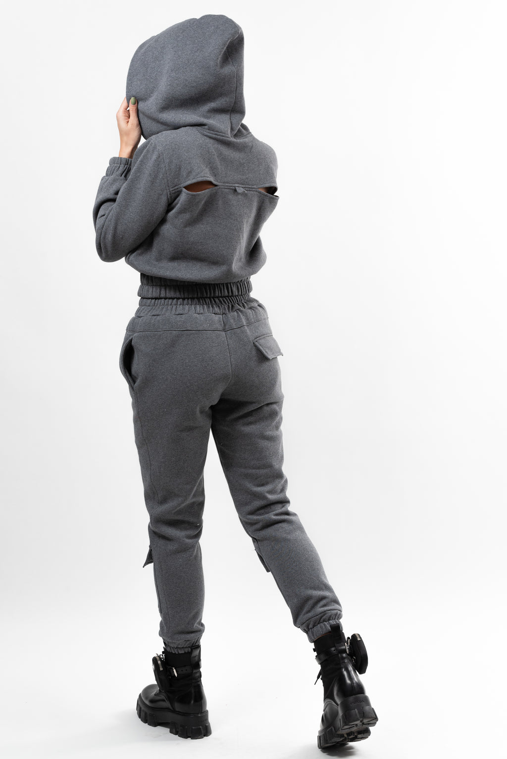 Jacheta dama din bumbac Powerful Key - grey