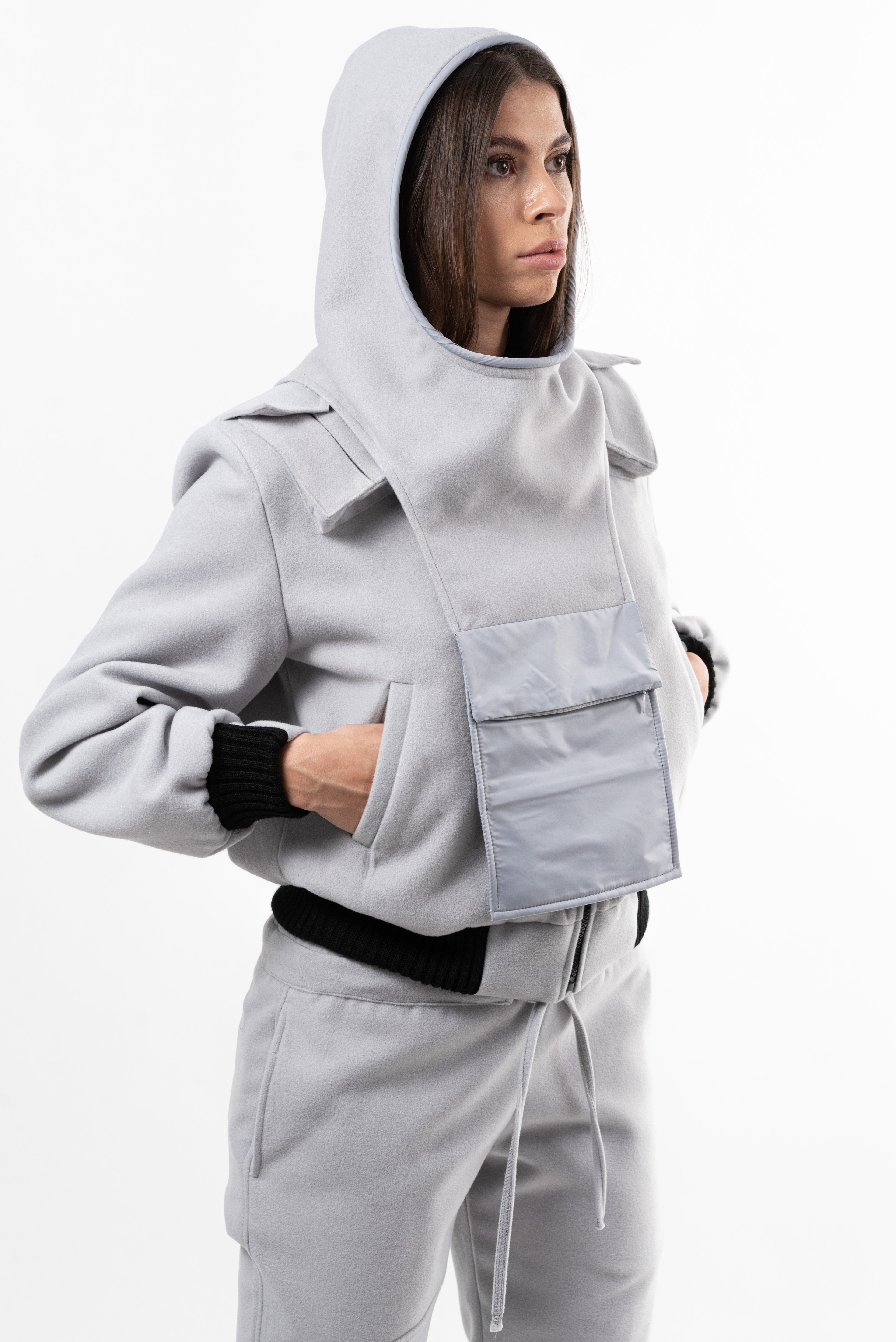 Hanorac Happy Hood Kay capison light grey