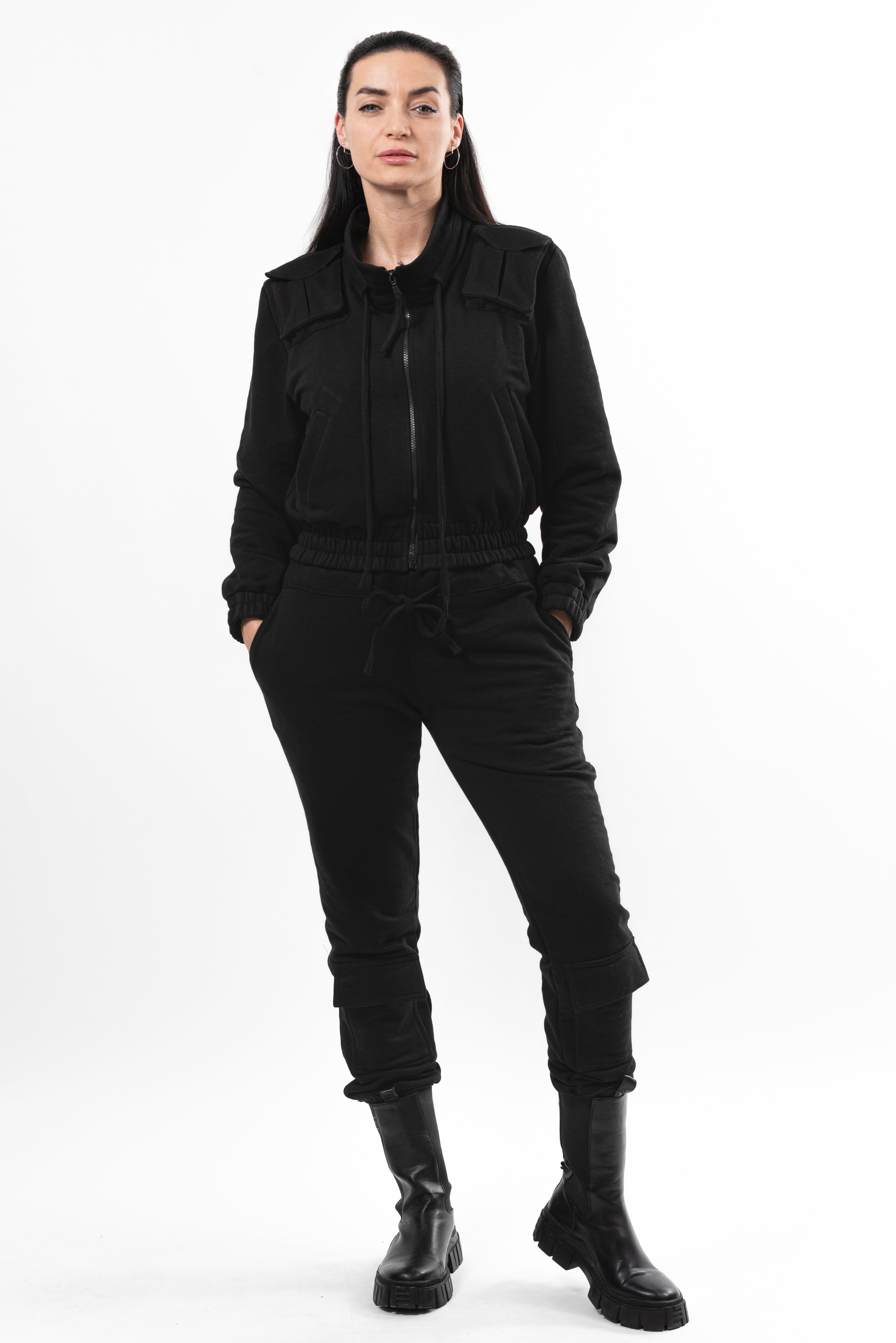 Pantalon bumbac Simplicity Key - Black