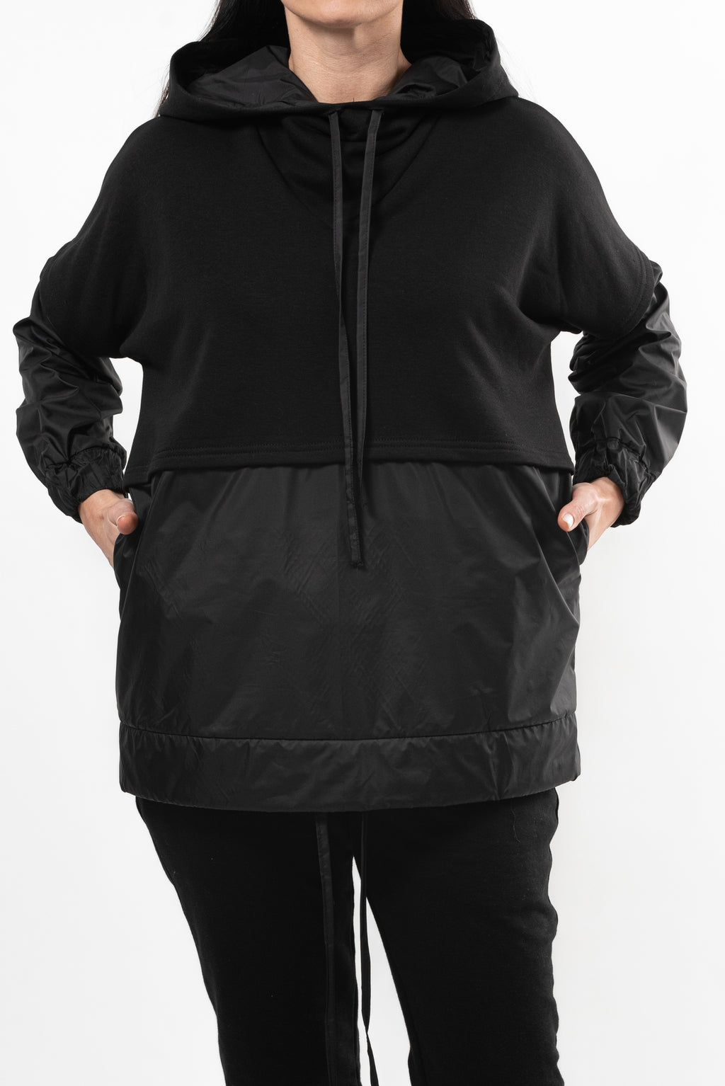 Hanorac dama din bumbac Attitude Key-black.