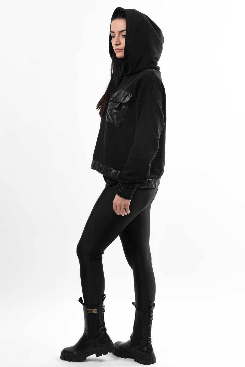 Hanorac dama din bumbac Present Key Hood.