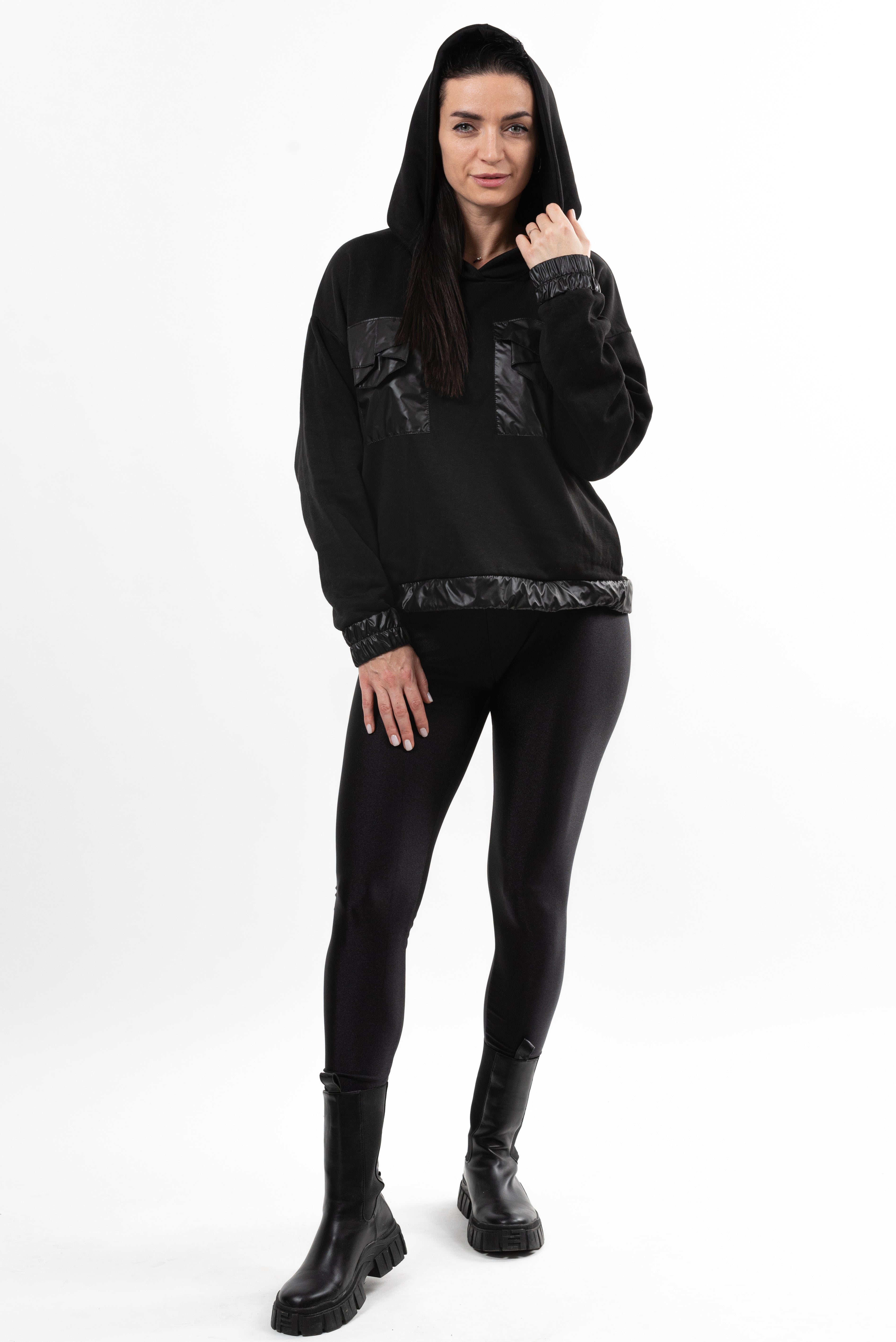 Hanorac dama din bumbac Present Key Hood.