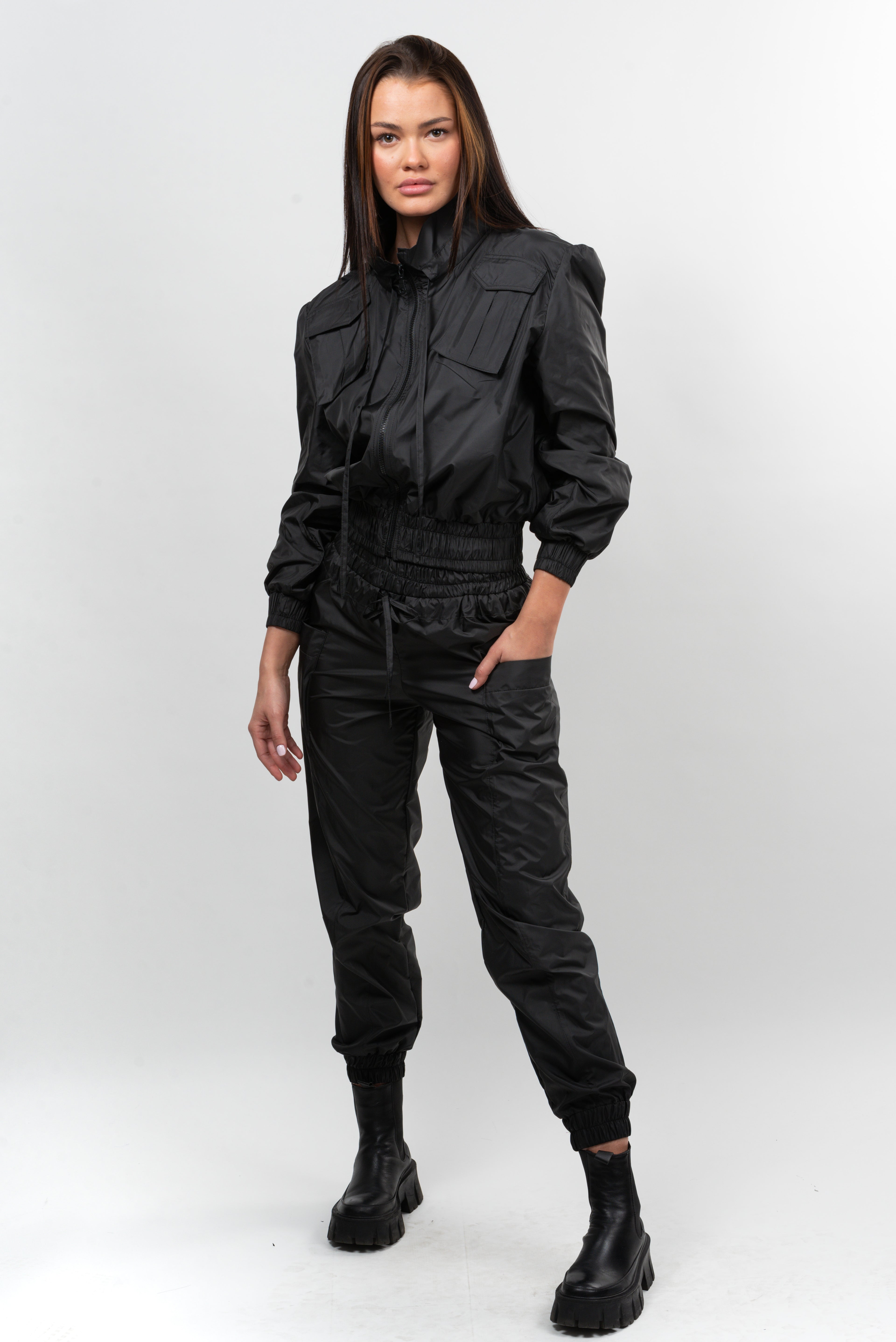 Jacheta dama fas cu cret pe spate Connection Key - black