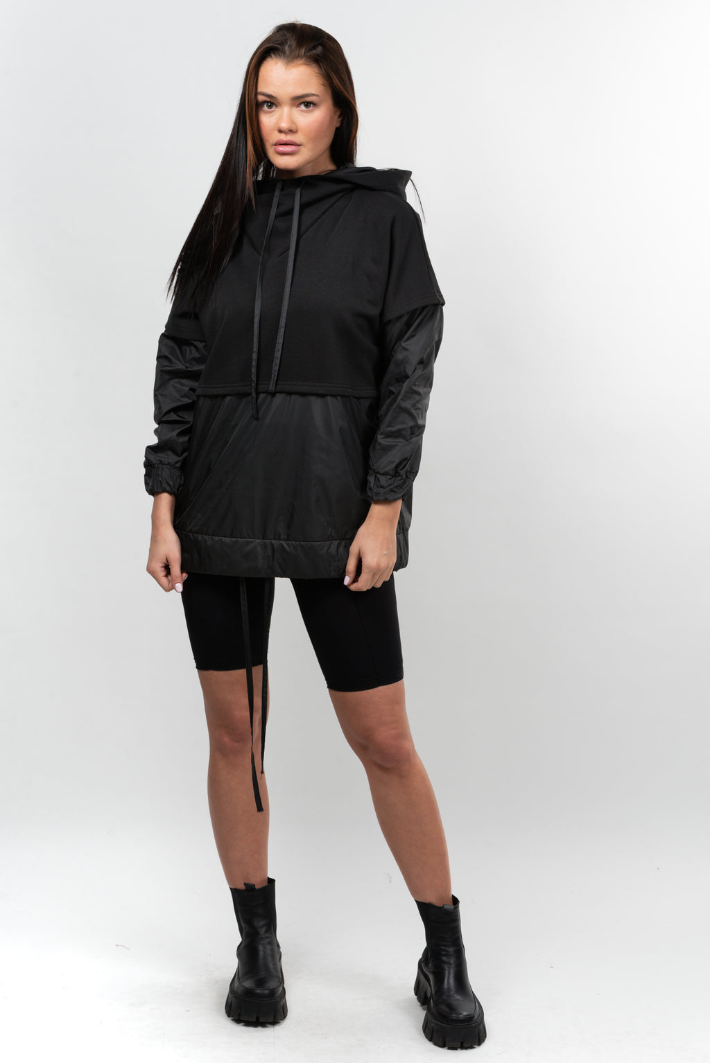 Hanorac dama din bumbac Attitude Key-black.