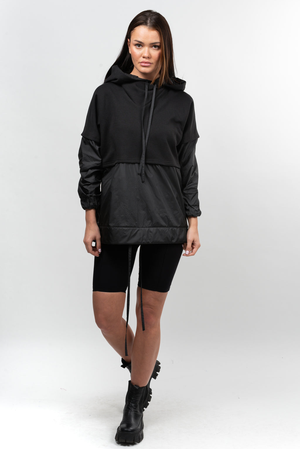 Hanorac dama din bumbac Attitude Key-black.