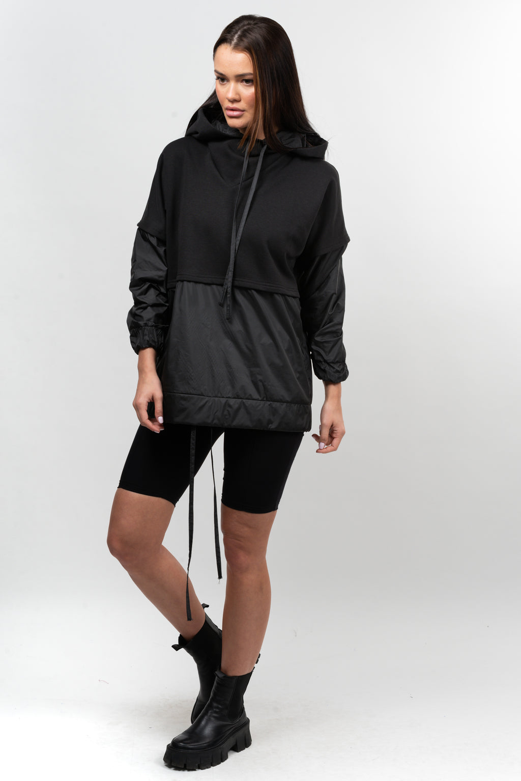 Hanorac dama din bumbac Attitude Key-black.