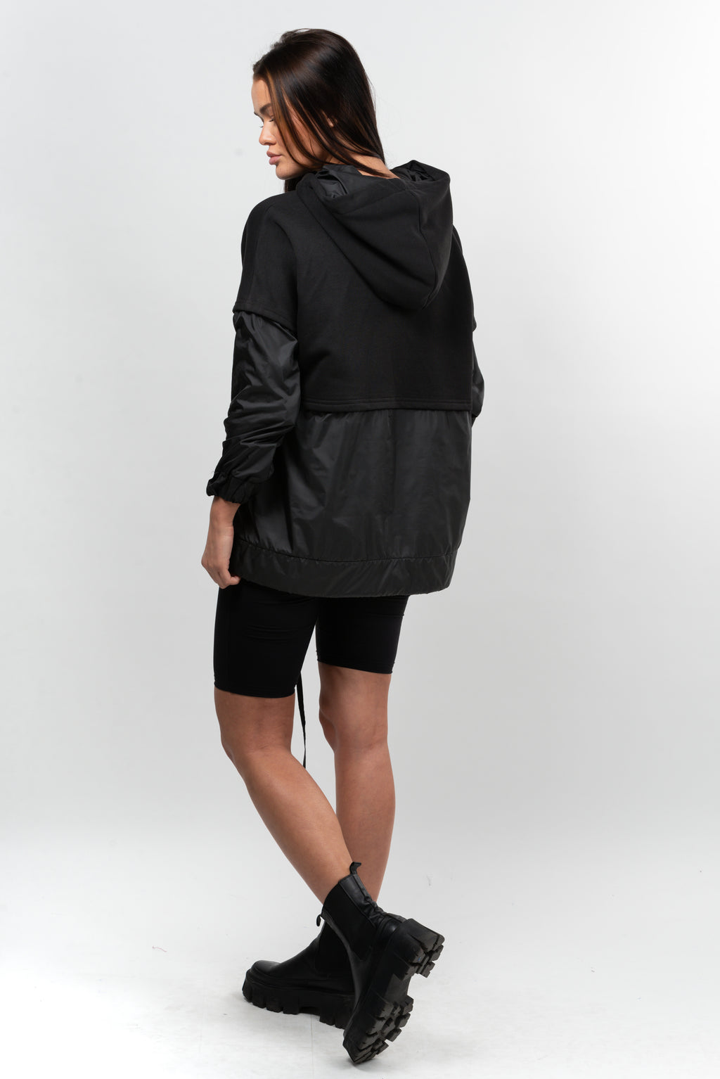 Hanorac dama din bumbac Attitude Key-black.