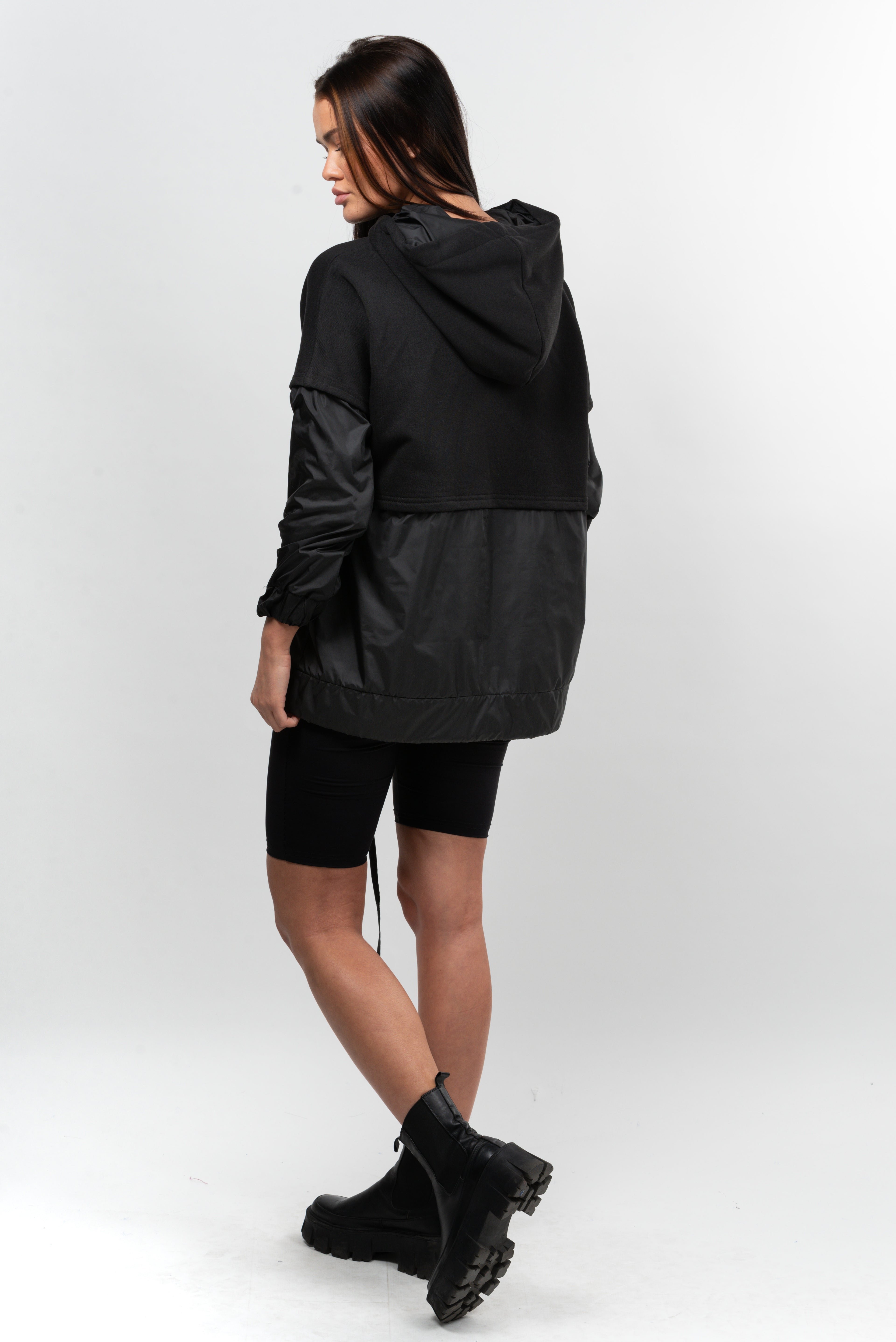 Hanorac dama din bumbac Attitude Key-black.