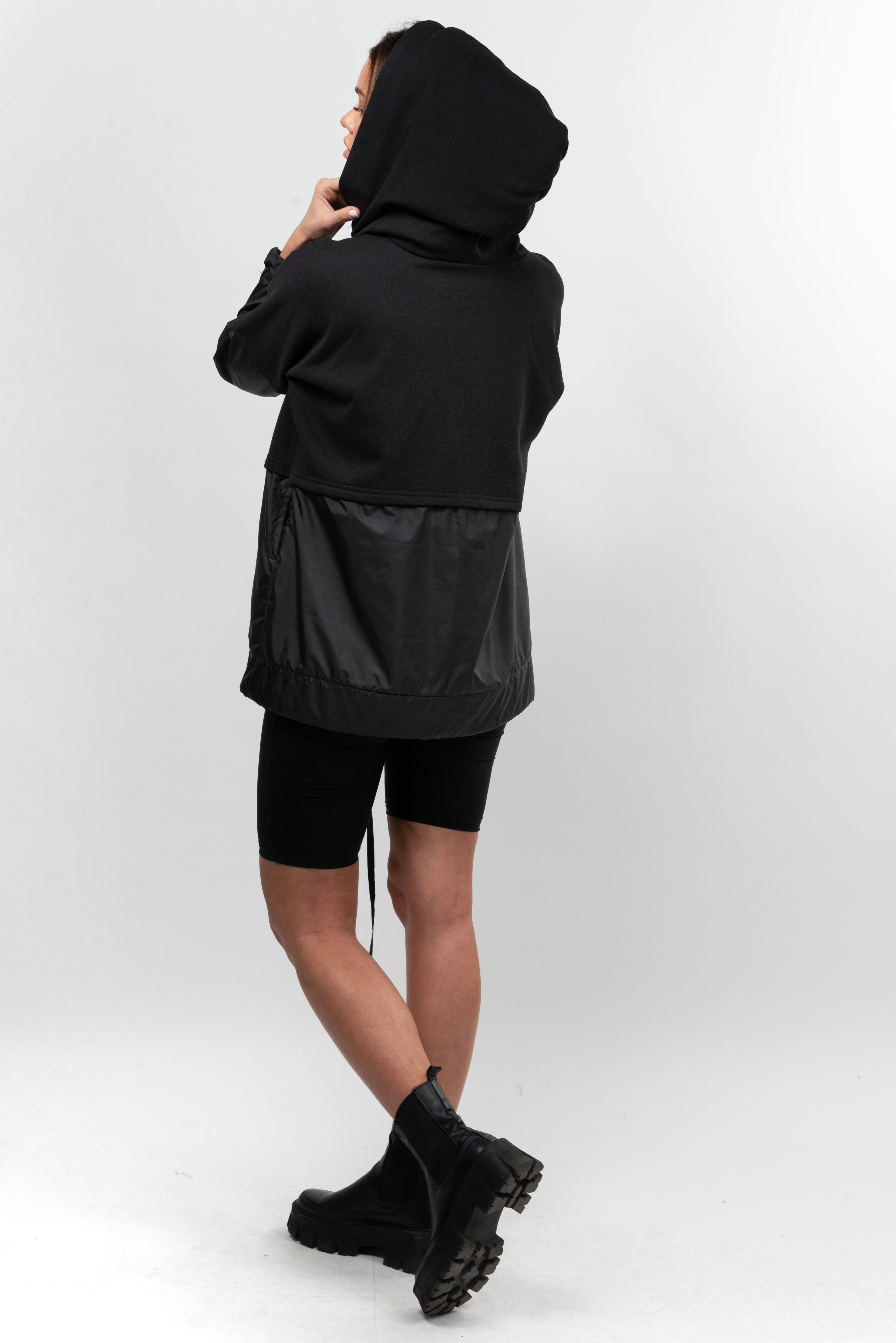 Hanorac dama din bumbac Attitude Key-black.