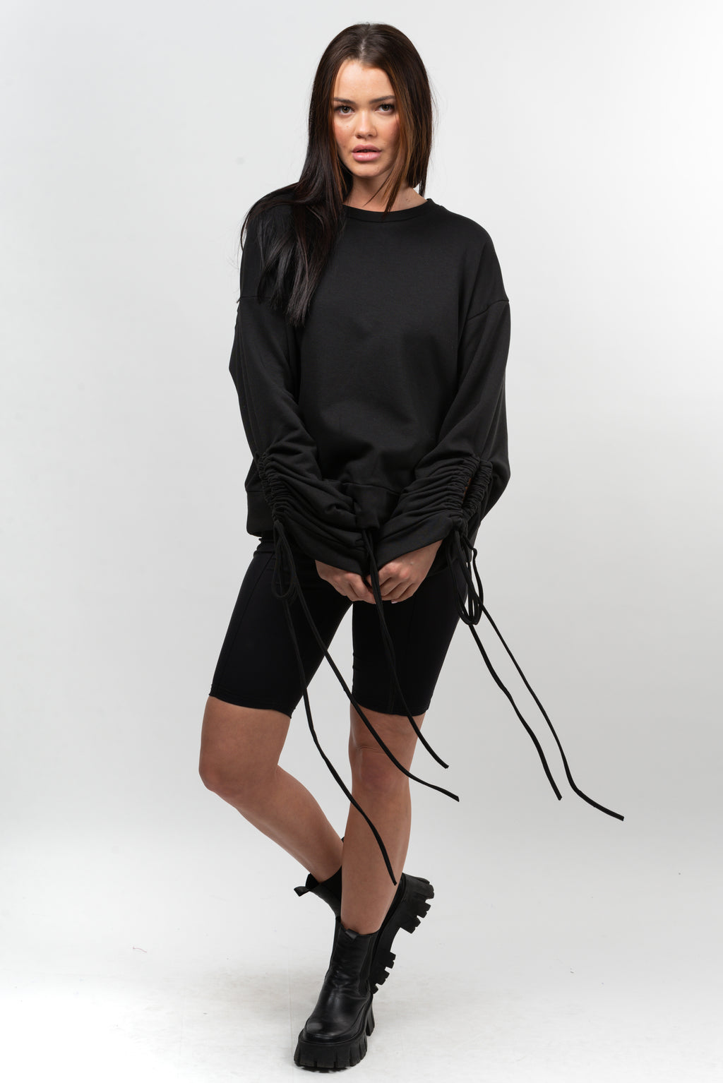 Hanorac dama din bumbac Empathy Key-black.