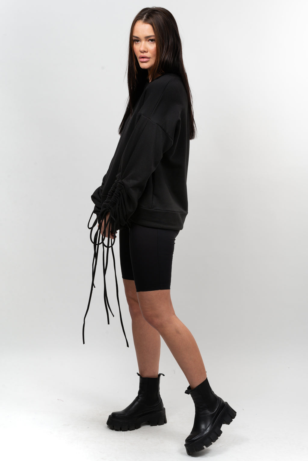 Hanorac dama din bumbac Empathy Key-black.