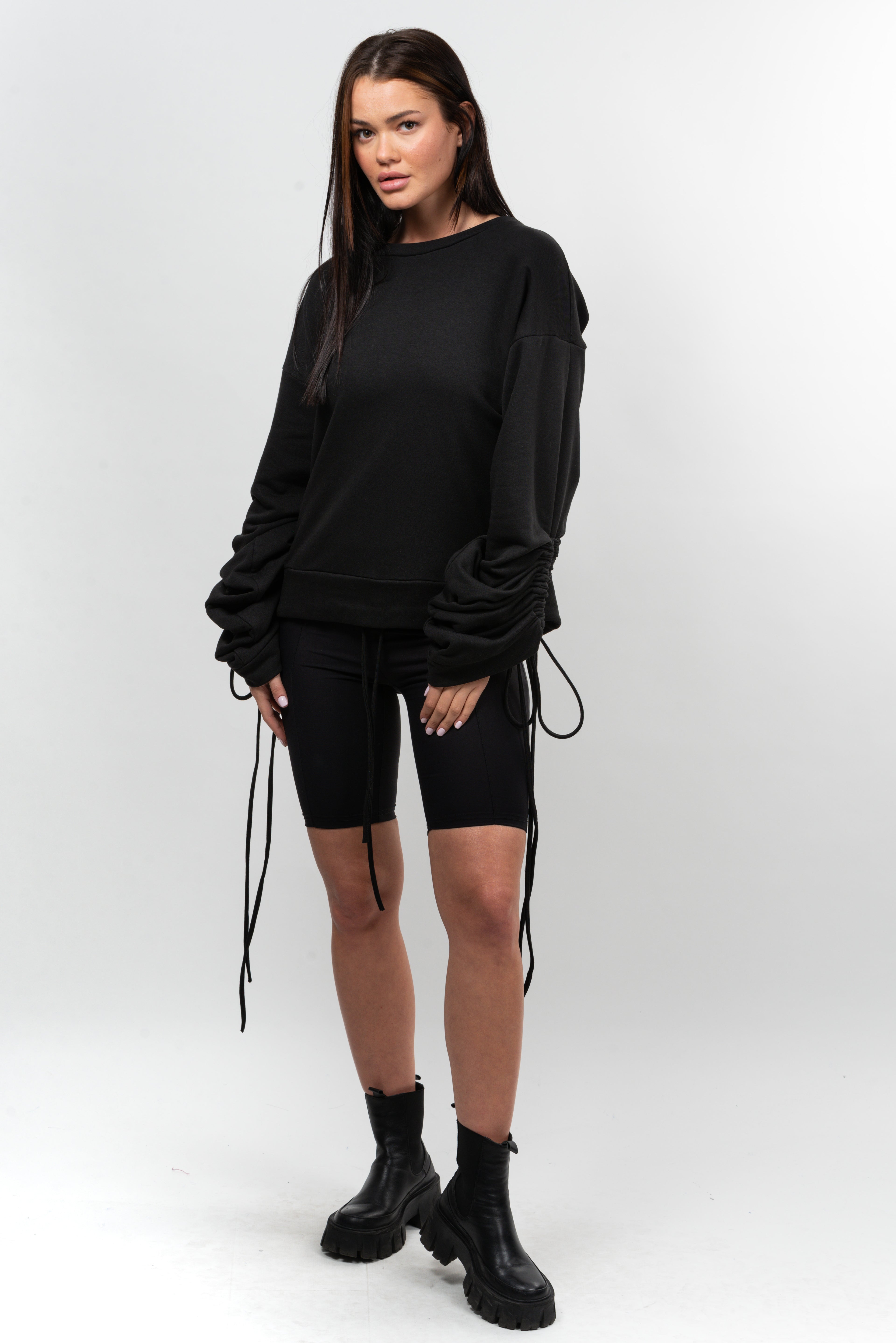 Hanorac dama din bumbac Empathy Key-black.