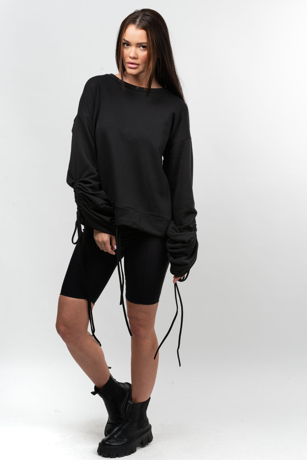 Hanorac dama din bumbac Empathy Key-black.