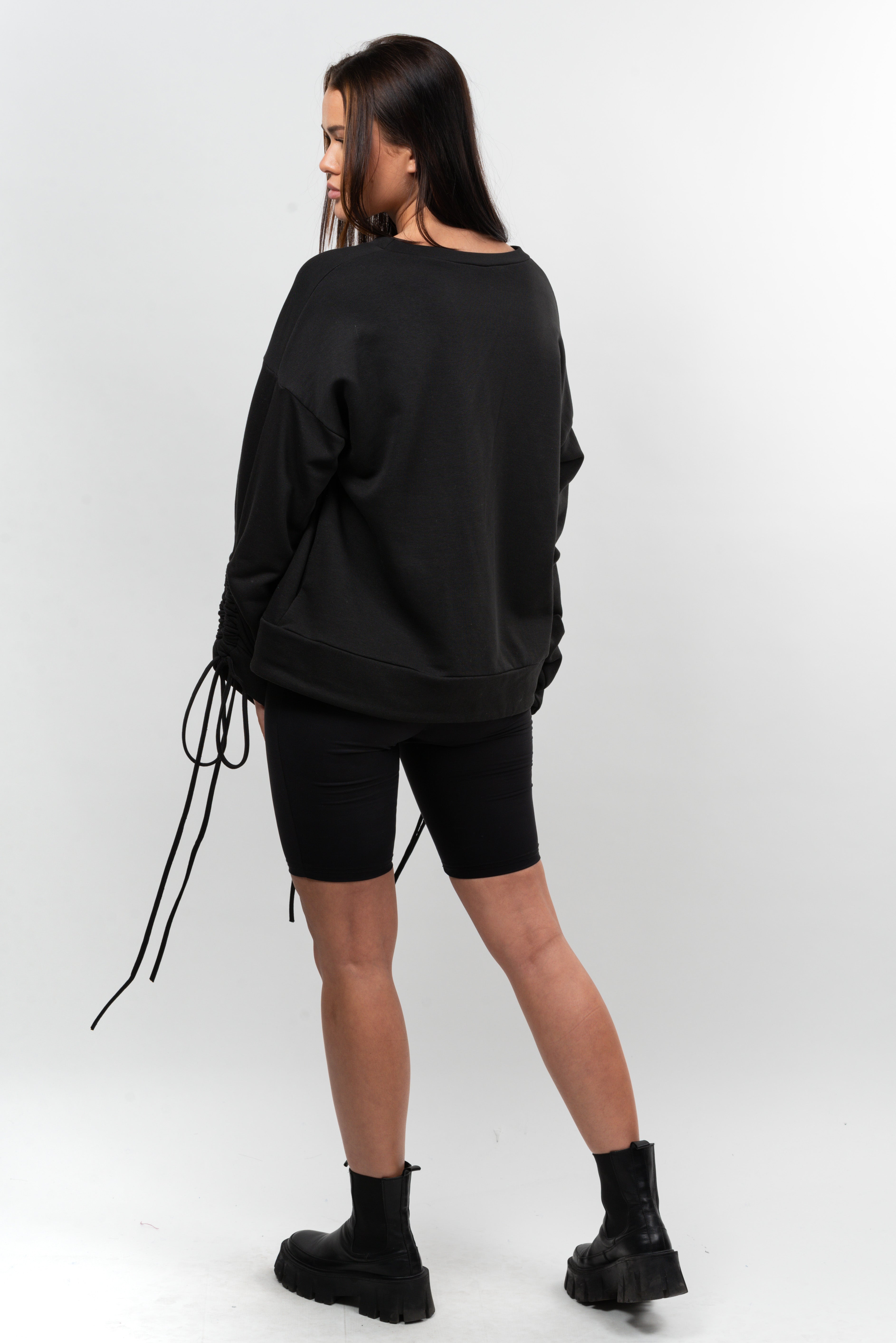 Hanorac dama din bumbac Empathy Key-black.