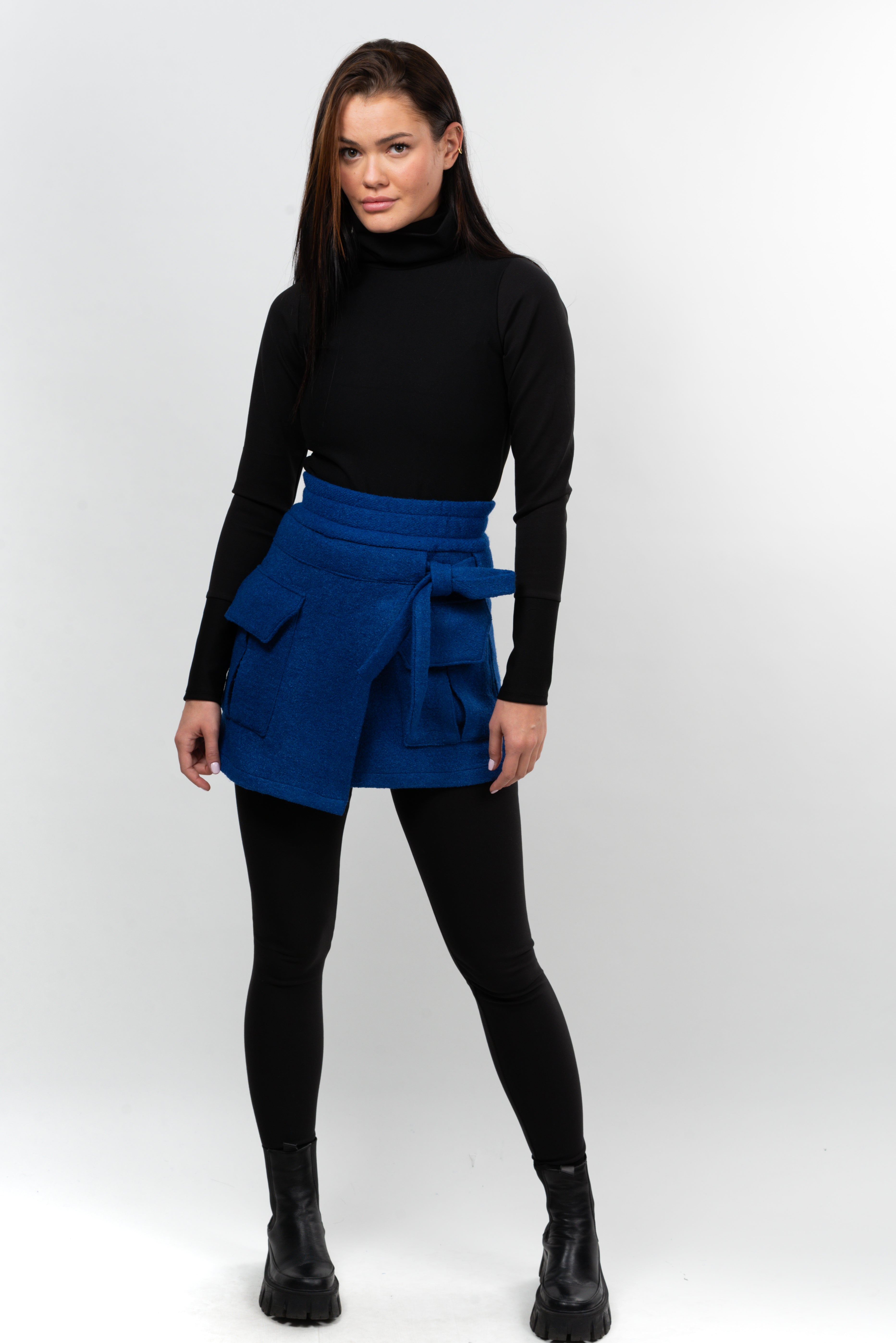 Fusta scurta lana Sky Limit F11 Key - gray.