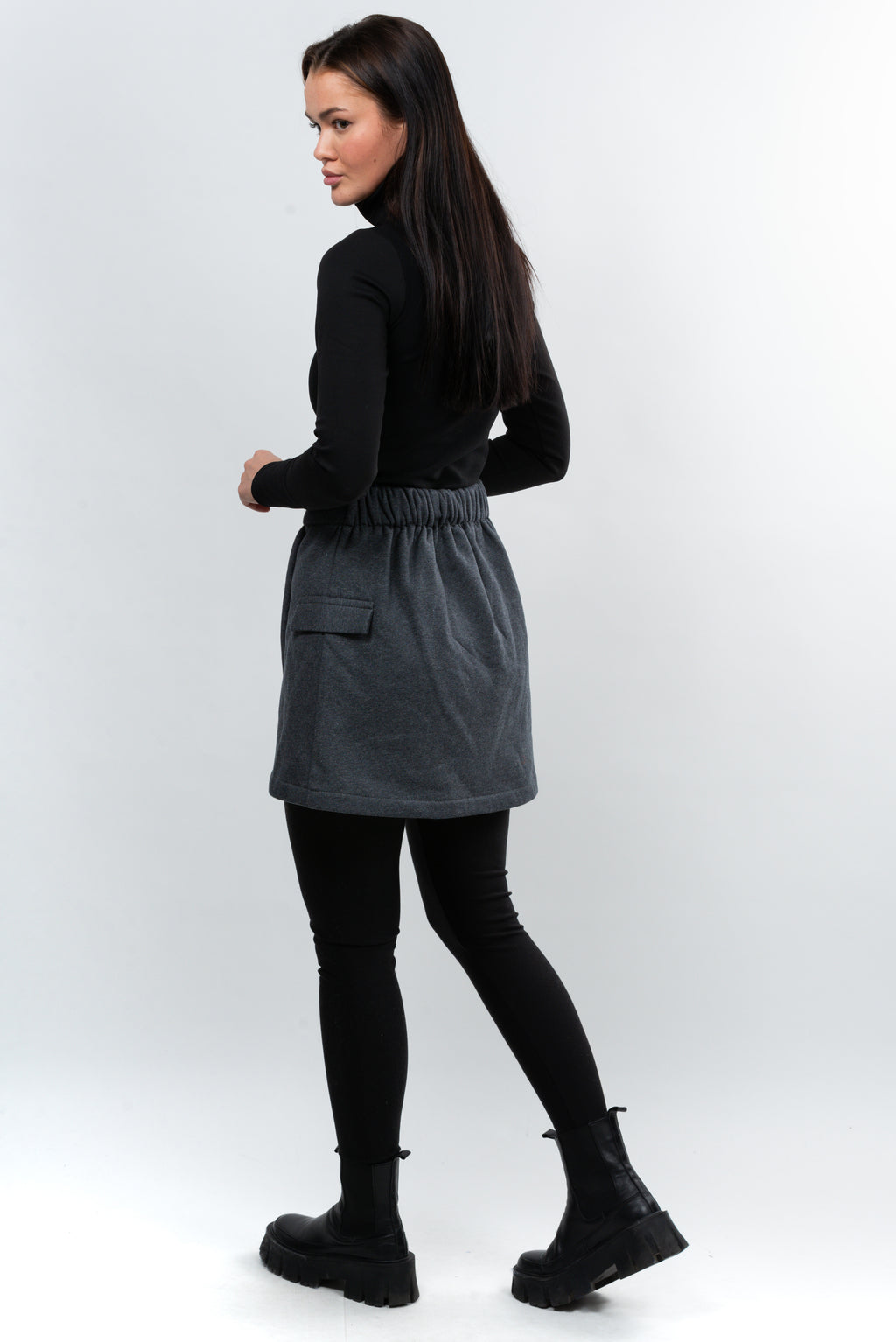 Fusta scurta bumbac Sky Limit  F10 Key - gray.