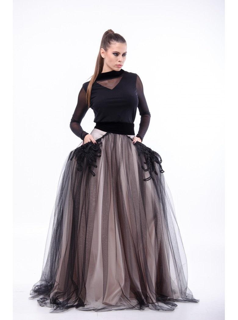 Bluza velvet k Roll-Neck.