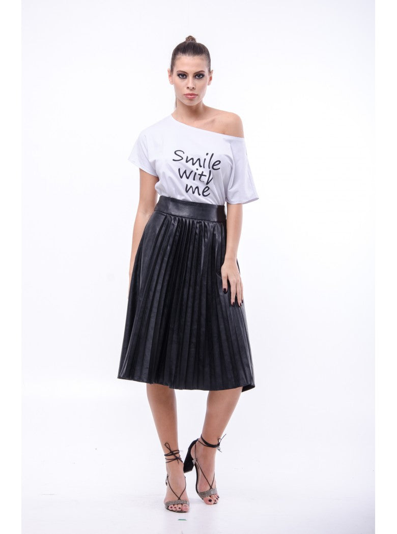 Fusta de piele eco - neagra.
