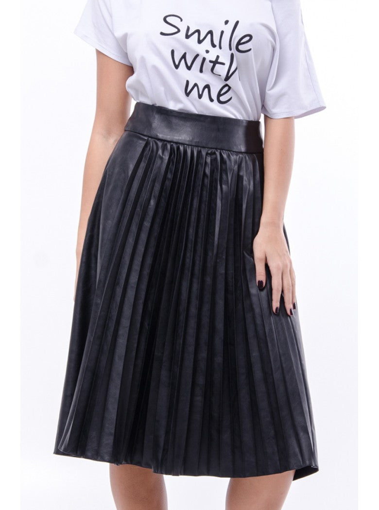 Fusta de piele eco - neagra.