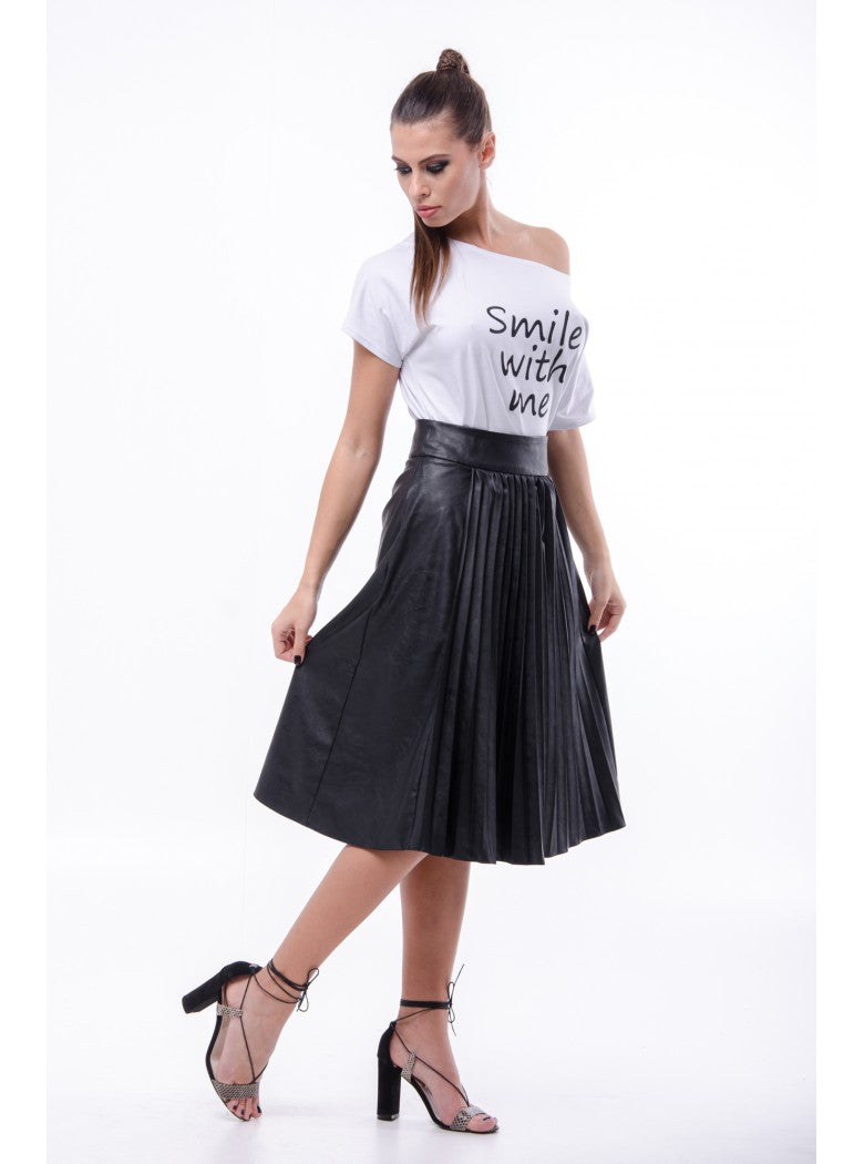 Fusta de piele eco - neagra.