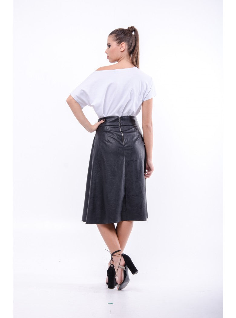 Fusta de piele eco - neagra.
