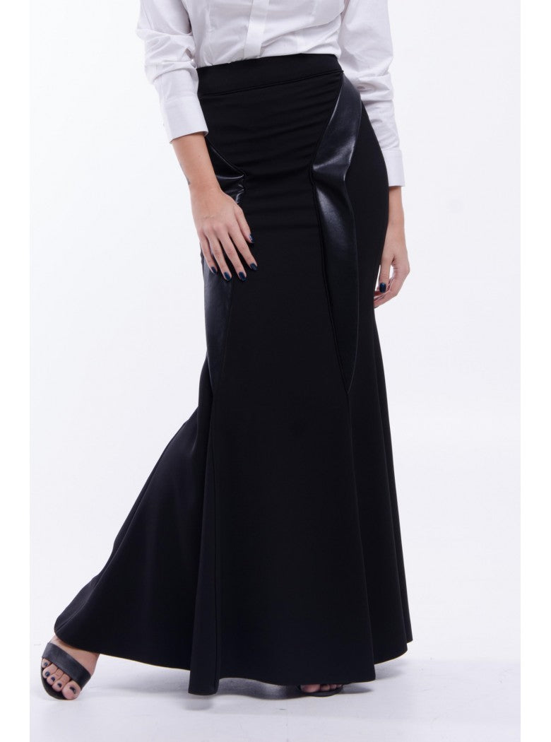 Fusta croi sirena cu aplicatii piele eco.