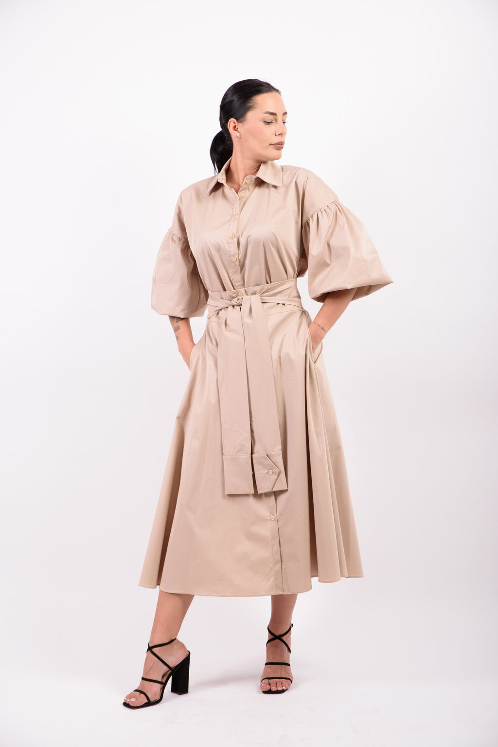 Bluza Krin cu maneci ample - bej