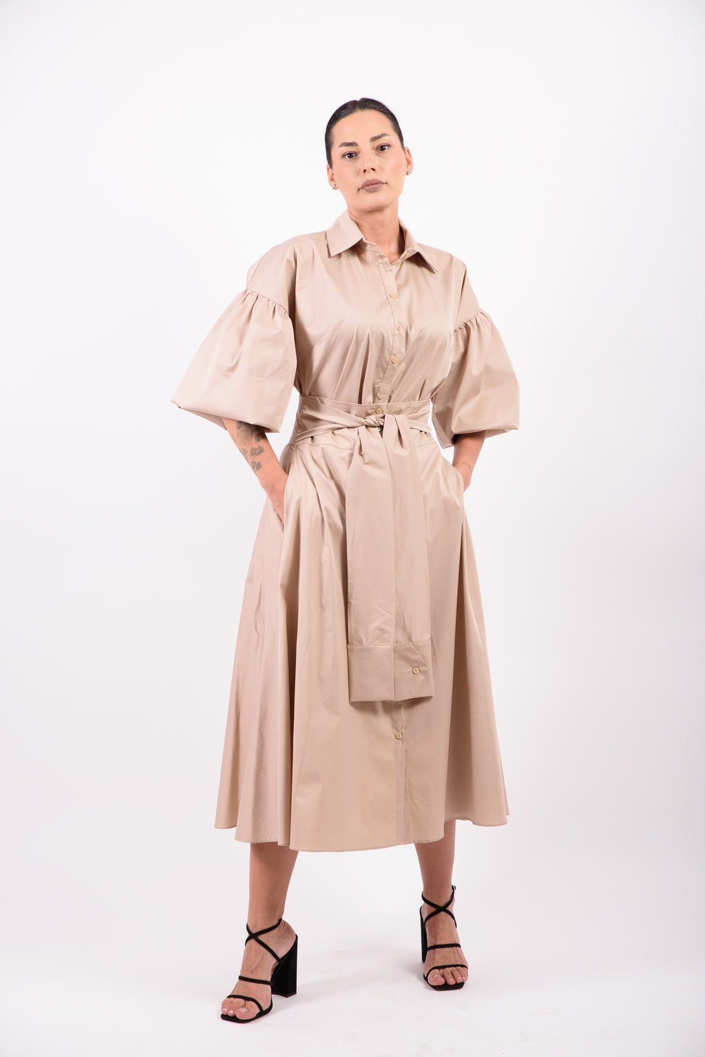 Bluza Krin cu maneci ample - bej