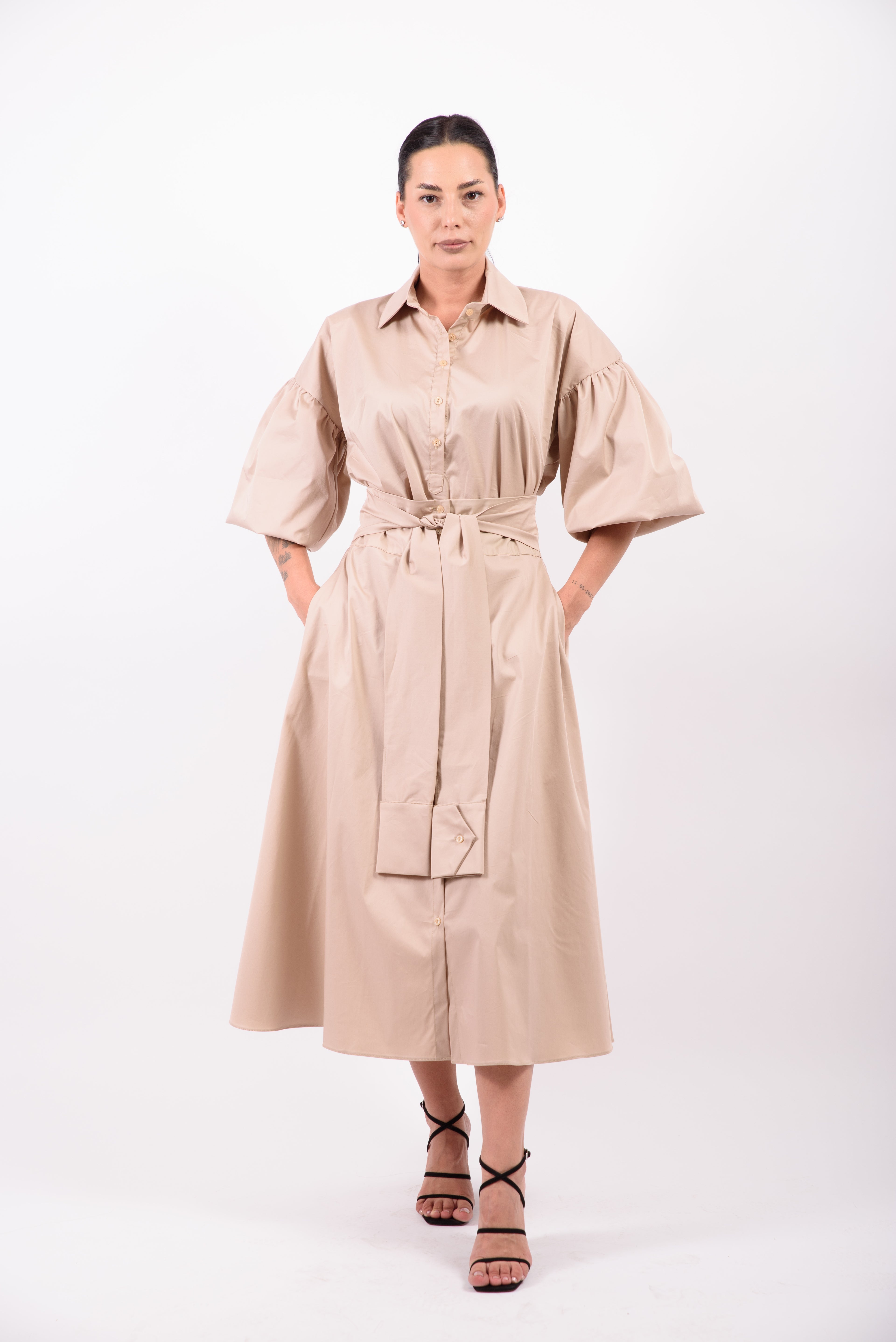 Bluza Krin cu maneci ample - bej