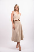 Fusta clos in cu vascoza - bej.