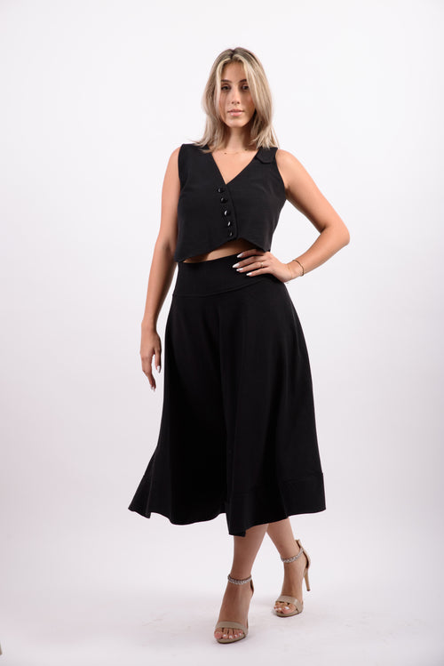 Fusta clos in cu vascoza -negru.