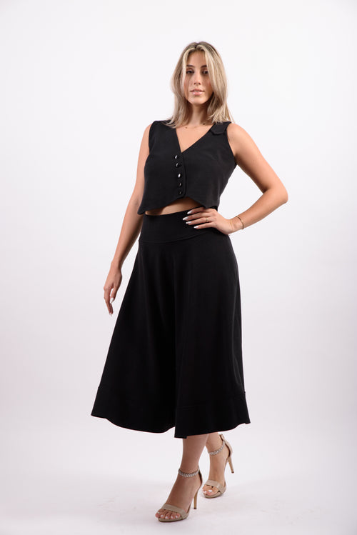 Fusta clos in cu vascoza -negru.