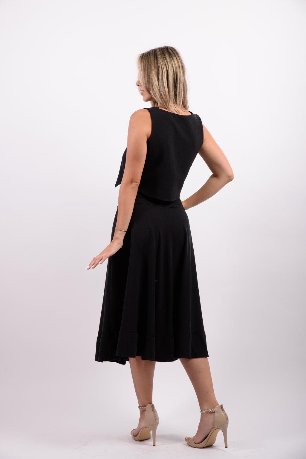 Fusta clos in cu vascoza -negru.