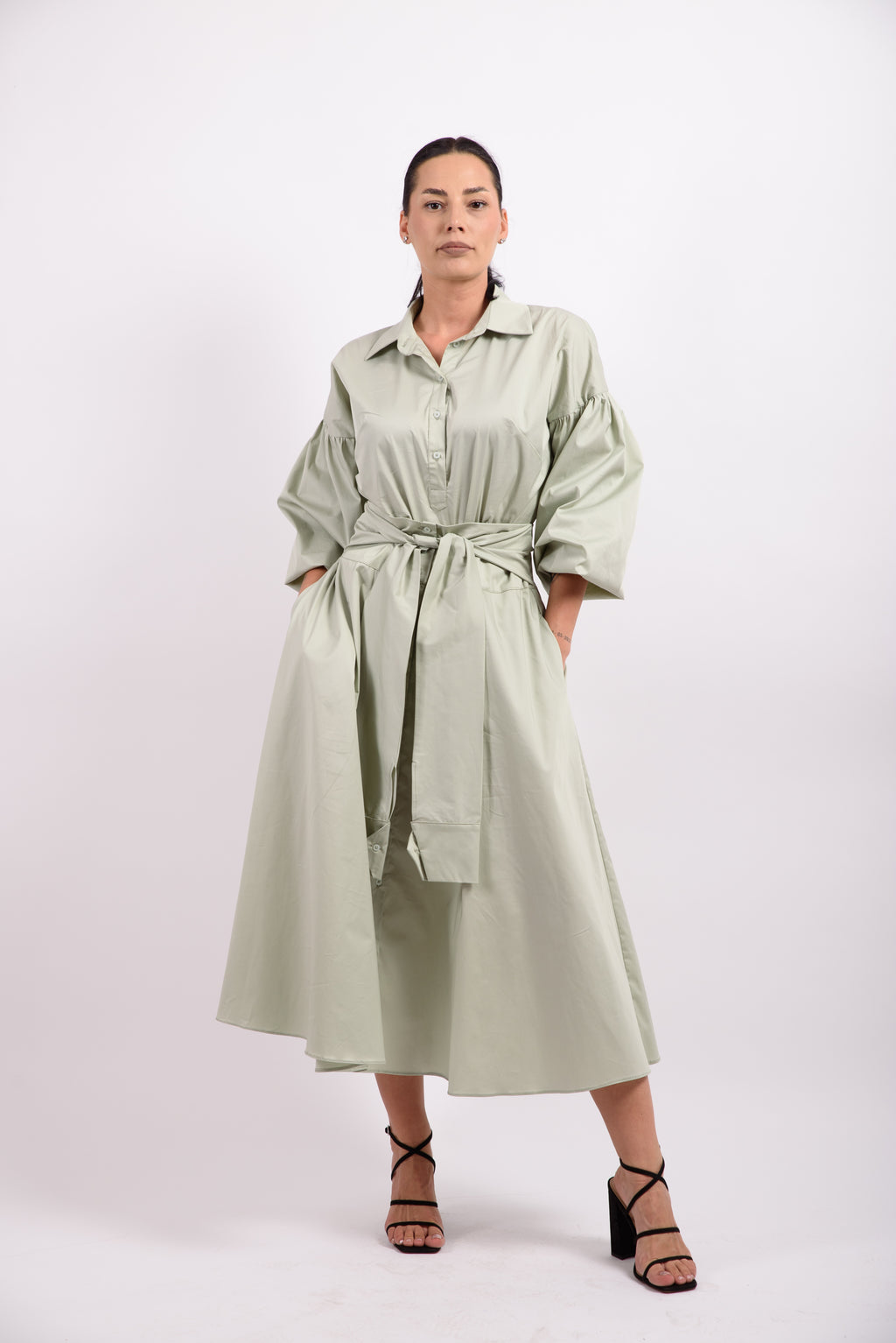 Bluza Krin cu maneci ample - vernil