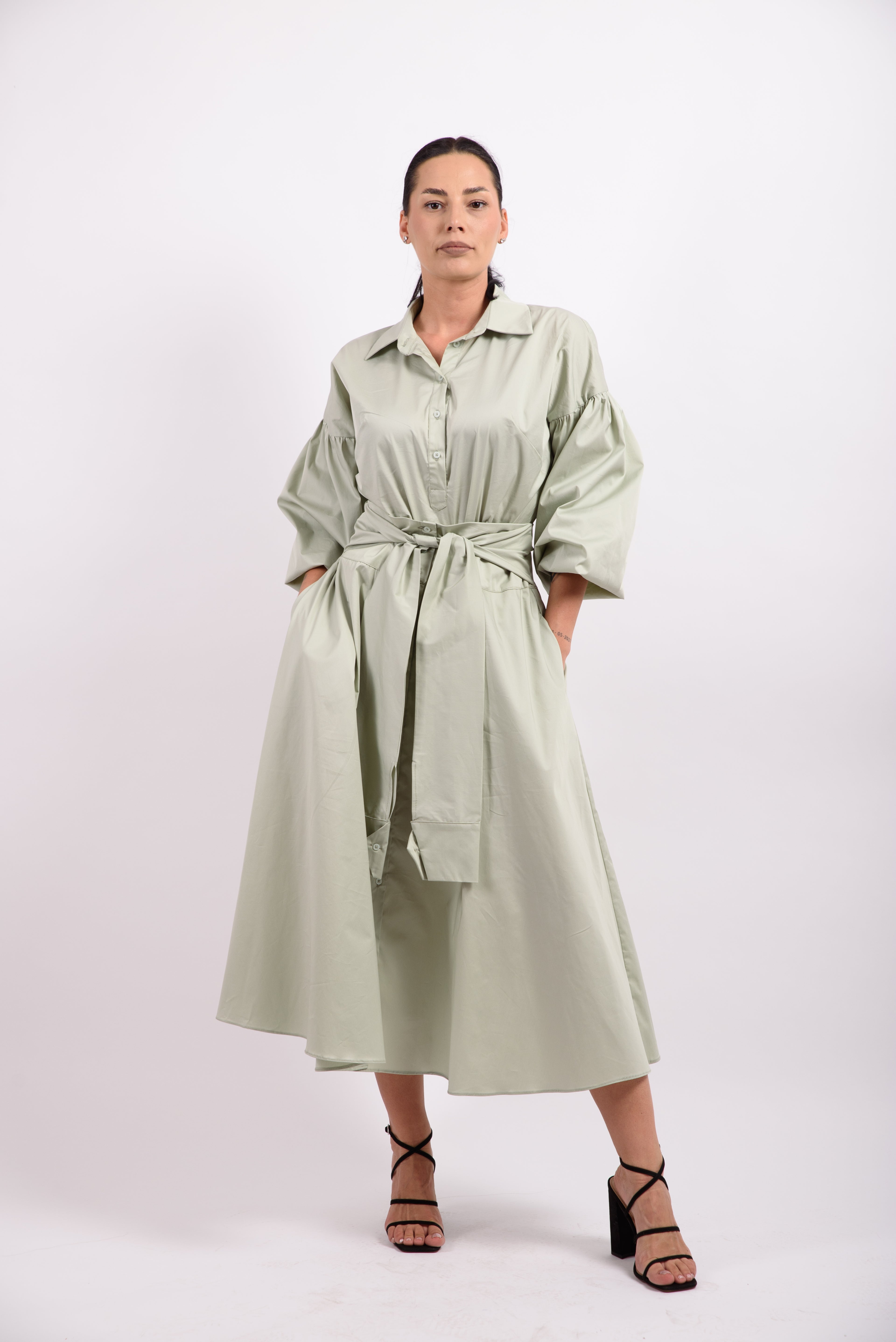 Bluza Krin cu maneci ample - vernil